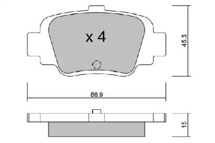 Комплект тормозных колодок AISIN BPNI-2903